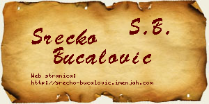 Srećko Bucalović vizit kartica